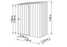 Load image into Gallery viewer, Absco 5 x 3ft Space Saver | Small Shed | Garden Storage