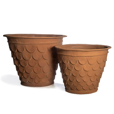 Fishscale Terracotta Planter