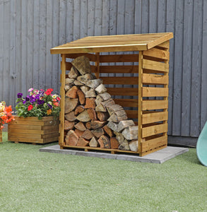 Mercia 3 x 3ft Single Timber Log Store – Compact and Durable Log Storage