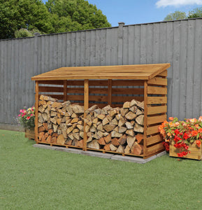 Mercia 6 x 3ft Double Timber Log Store – Spacious and Durable Log Storage