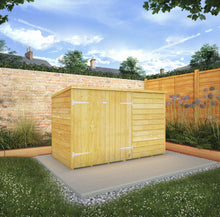 Load image into Gallery viewer, Mercia 3 x 6ft Wooden Overlap Pent Bike Shed | Secure Outdoor Bike Storage