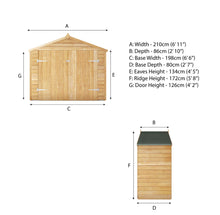 Load image into Gallery viewer, bike shed dimensions