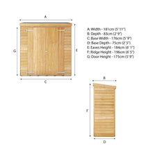 Load image into Gallery viewer, Mercia 6 x 2.6ft Overlap Pent Store – Tall and Space-Saving Garden Storage