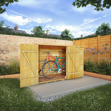 Load image into Gallery viewer, Mercia 3 x 6ft Wooden Overlap Pent Bike Shed | Secure Outdoor Bike Storage