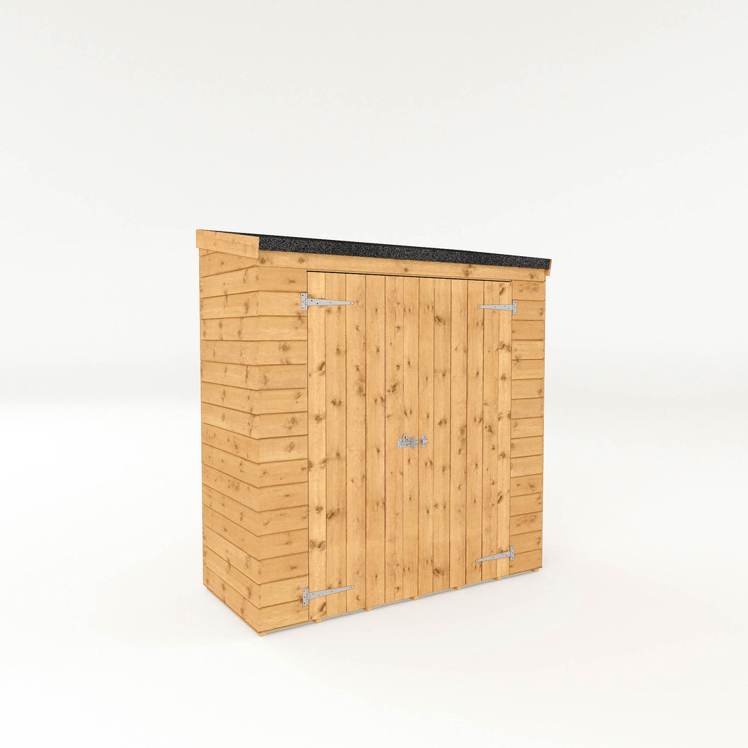 Mercia 6 x 2.6ft Tongue & Groove Pent Store – Tall and Space-Saving Garden Storage