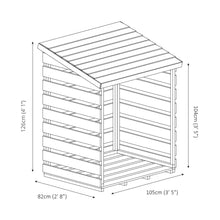 Load image into Gallery viewer, Mercia 3 x 3ft Single Timber Log Store – Compact and Durable Log Storage