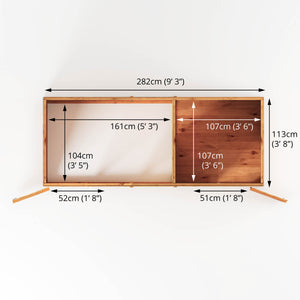 Mercia 10 x 4ft Berkshire Dog Run & Kennel