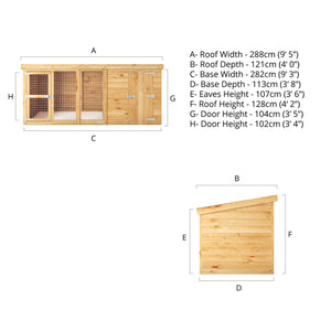 Mercia 10 x 4ft Berkshire Dog Run & Kennel