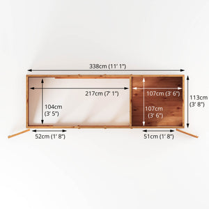 Mercia 12 x 4ft Berkshire Dog Run & Kennel