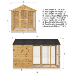 Mercia 10 x 6ft Staffordshire Dog Run & Kennel