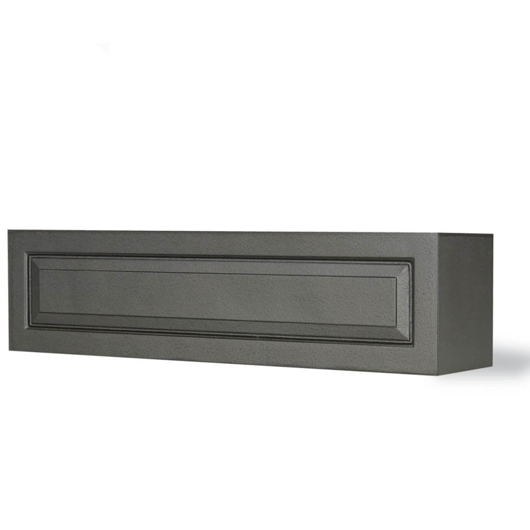 Sloane classic London style window box planter in a faux lead finish with bevelled panel detail planter 