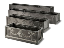 Load image into Gallery viewer, Vintage Style Window Box Planters in  Faux lead finish
