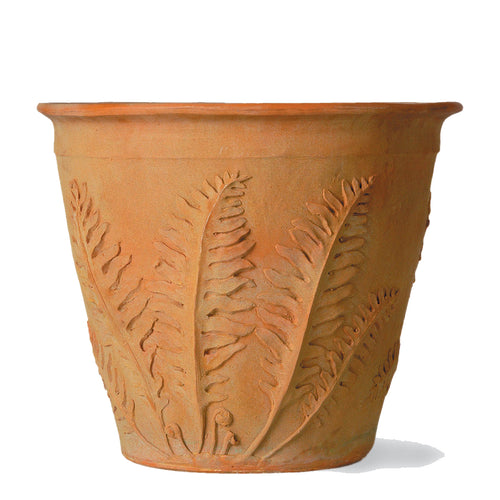 Fern design terracotta planters