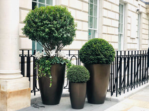 Bronze Planters. Bronze effect large planters by Verti Green