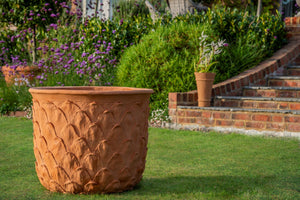 Terracotta Pots Pineapple Design, Garden containers in Terracotta effect