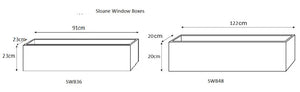 Sloane Window Box Planter - 3 Colours